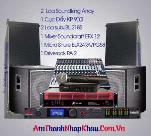 Loa Soundking Line Aray G210 cấu hình sân khấu ngoài trời chuyên nghiệp