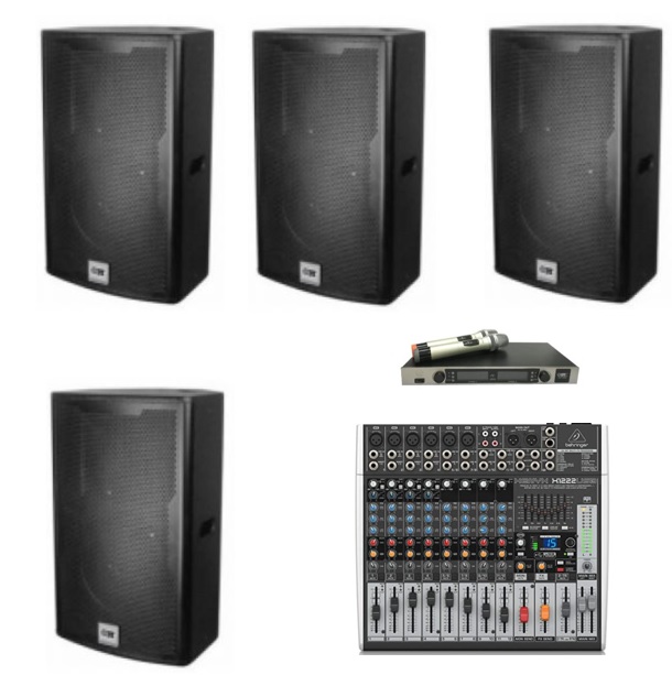 Bộ loa mixer liền công suất