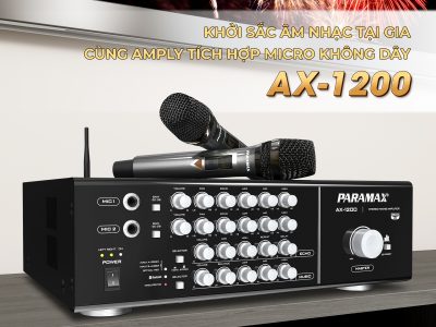Amply Karaoke PARAMAX AX-1200 Tích Hợp Micro Không Dây 4
