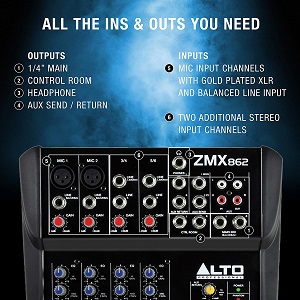 Bàn trộn mixer Alto ZMX862 chất lượng