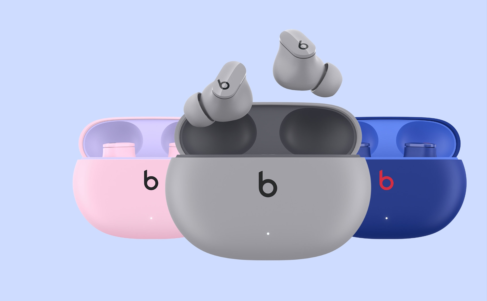 Mẫu tai nghe Beats Studio Buds vừa được bổ sung thêm 3 màu mới là hồng, xám và xanh dương. Giá bán của Beats Studio Buds vẫn không thay đổi là 149 USD (khoảng 3,5 triệu đồng).