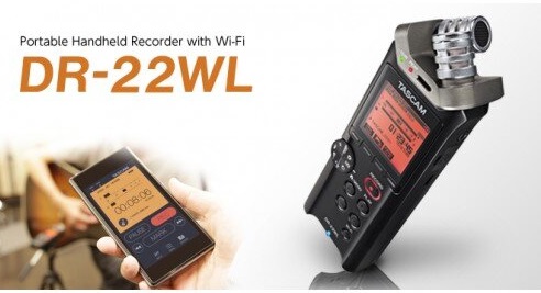 Máy ghi âm di động Tascam DR-22WL chất lượng