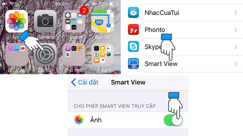 Hướng dẫn cách kết nối điện thoại iPhone với Tivi 9