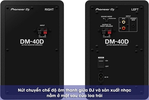 Loa kiểm âm Pioneer DJ DM-40D kết nối linh hoạt